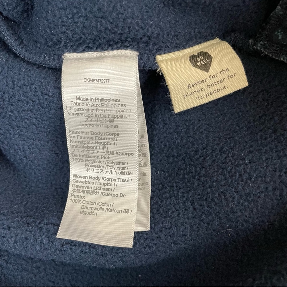 Madewell (Re)sourced Sherpa Quilted Zip-Front Jacket Deep Indigo Medium - Picture 12 of 16